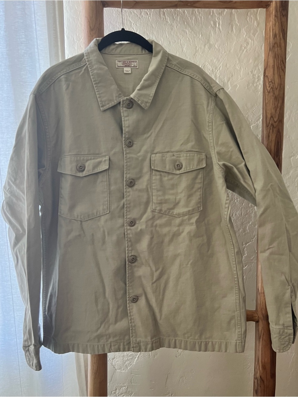 J. Crew Military Field Jacket in Light Beige size Large